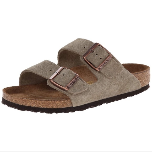 Birkenstock Shoes - Suede Taupe Birkenstock Arizona size 37